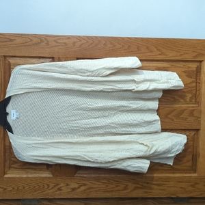 Cream open front cardigan